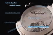 Chopard Happy Sport - Mickey Swiss Quartz Stainless Steel Case with Black Leather Strap and White MOP Dial