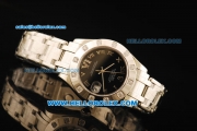 Rolex Datejust Automatic Movement Full Steel with Black Dial and Diamond Bezel-ETA Coating Case