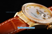 Rolex Datejust Swiss ETA 2836 Automatic Movement White Dial with Diamond Bezel-Diamond Markers