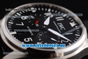 IWC Big Pilot Clone IWC 51111 Automatic Steel Case with Black Dial and Black Leather Strap Arabic Numeral Markers Steel Bezel