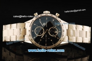 Tag Heuer Carrera Chronograph Swiss Valjoux 7750 Automatic Movement Full Steel with Black Dial and Stick Markers