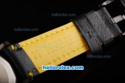 Ferrari Chronograph Miyota Quartz Movement 7750 Coating Case with Yellow Numeral Markers-Black Dial