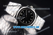 Patek Philippe Nautilus Jumbo Swiss ETA 2824 Automatic Stainless Steel Case/Bracelet with Black Dial and Stick Markers (BP)