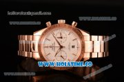 Omega Speedmaster '57 Co-Axial Chronograph Clone Omega 9301 Automatic Rose Gold Case/Bracelet with Stick Markers and White Dial (EF)