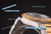 Rolex Datejust Automatic Two Tone Strap with Gold Bezel and Silver Dial