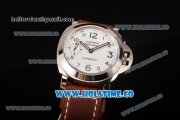Panerai Luminor Daylight PAM 785 Clone P.5000 Manual Winding Steel Case with White Dial and Black Markers