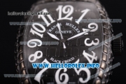 Franck Muller Black Croco Asia 2813 Automatic PVD Case wtih White Arabic Numeral Markers and Black Dial (BP)