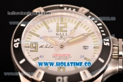 Ball Engineer Hydrocarbon Spacemaster Captain Poindexter Miyota 8215 Automatic Steel Case with Stick/Arabic Numeral Markers and White Dial
