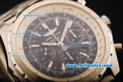 Breitling Bentley Motors Chronograph Swiss Valjoux 7750 Automatic Movement Full Steel with Brown Dial and Stick Markers