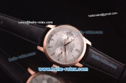 Glashutte Original Senator Sixties Automatic Rose Gold Case with Silver Dial and Black Leather Strap