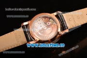 Omega De Ville Hour Vision Clone Omega 8500 Automatic Rose Gold Case with White Dial and Rose Gold Stick Markers (KW)