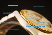 Rolex Datejust Automatic Two Tone with Gold Bezel,White Dial and Gold Roman Marking