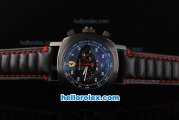 Ferrari Chronograph Quartz Movement PVD Case with Black Dial and Black Leather Strap