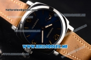 Panerai Radiomir 1940 3 Days PAM690 Asia Manual Winding Steel Case with Blue Dial and Brown Leather Strap Stick/Arabic Numeral Markers