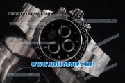 Rolex Daytona Swiss Valjoux 7750 Automatic Stainless Steel Case/Bracelet with Black Dial and Stick Markers Black Subdials