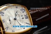 Breguet Heritage Asia Automatic Yellow Gold Case White Dial With Roman Numeral Markers Brown Leather Strap