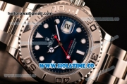 Rolex Yachtmaster I Clone Rolex 3135 Automatic Full Steel with Blue Dial and White Markers (J12)