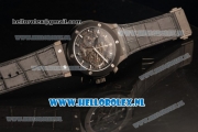 Hublot Classic Fusion Chronograph 7750 Auto PVD Case with Black Dial and Black Leather Strap