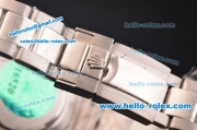 Rolex Daytona Swiss Valjoux 7750-SHG Automatic Steel Case/Strap with Double Row Diamond Bezel - Black Dial and Diamond Markers