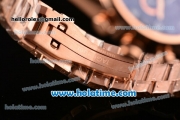 Tag Heuer Mikrograph Chrono Miyota OS10 Quartz Full Rose Gold with White/Brown Dial and Arabic Numeral Markers