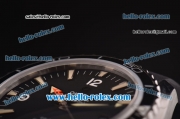 Omega Seamaster Planet Ocean Swiss ETA 2836 Automatic Steel Case with Black Dial and Black Rubber Strap