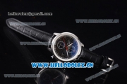 IWC Portugieser Yacht Club Asia ST25 Automatic Steel Case with Black Dial Black Leather Strap and Arabic Numeral Markers