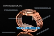 Audemars Piguet Royal Oak 41MM Miyota 9015 Automatic Full Rose Gold with White Dial and Stick Markers (BP)