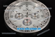 Rolex Daytona Swiss Quartz Steel Case with Crystal Markers White Dial - Wall Clock