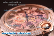 Cartier Ballon Bleu de Cartier Skeleton Automatic Rose Gold Case/Bracelet with Diamond Bezel