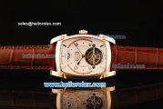 Parmigiani Kalpa XL Swiss Tourbillon Manual Winding Movement Rose Gold Case with Rose Gold Markers and Brown Leather Strap