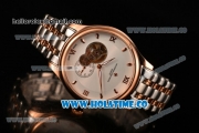 Vacheron Constantin Patrimony Asia Automatic Two Tone with White Dial and Rose Gold Stick/Roman Numeral Markers