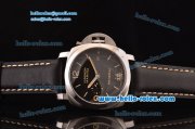 Panerai Luminor Marina Fu Swiss Valjoux 7750-CHG Automatic Steel Case with Yellow Stick Markers and Black Dial 1:1 Original