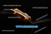 Rolex Day-Date Asia 2813/Swiss ETA 2836/Clone Rolex 3135 Automatic Yellow Gold Case with Roman Numeral Markers and Black Dial (BP)