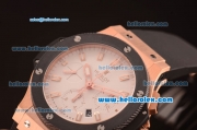 Hublot Big Bang Hub4100 Rose Gold Case with Ceramic Bezel and White Dial-1:1 Original