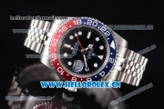 Rolex GMT-Master II Vintage Swiss ETA 2836 Automatic Stainless Steel Case/Bracelet with PVD Bezel and Black Dial