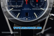 Omega Speedmaster'57 Chrono Clone Omega 9300 Automatic Steel Case with Blue Dial and Stainless Steel Bracelet (EF)