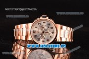 Ulysse Nardin Maxi Marine Chrono Swiss Valjoux 7750-SHG Automatic Rose Gold Case/Bracelet with Silver Dial and Arabic Numeral Markers (EF)