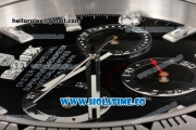Rolex Daytona Swiss Quartz Steel Case with Stick Markers Black Dial - Wall Clock