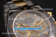 Rolex Daytona Clone Rolex 4130 Automatic Steel Case with Grey Dial Two Tone Bracelet Stick Markers (EF)