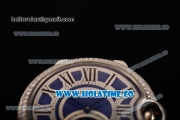 Cartier Ballon Bleu De Tourbillon Asia Automatic Steel Case with Blue Dial and Roman Numeral Markers - Diamonds Bezel