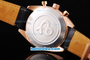 Bell & Ross Automatic Movement Rose Gold Case with Black Dial