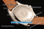 Breitling Colt II Swiss ETA 2824 Automatic Steel Case with White Dial and Brown Leather Strap (AAAF)