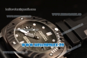 Panerai Luminor Submersible All Black Steel Case With Fake Carbon Bezel Automatic Rubber Strap Black Dial PAM00979