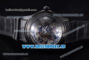 Corum Bubble Skeleton Miyota 9015 Asia 3001 Automatic PVD Case with Skeleton Dial PVD Bezel and Black Leather Strap