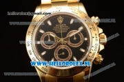 Rolex Cosmograph Daytona Chronograph 4130 Automatic Yellow Gold Case with Black Dial Stick Markers and Yellow Gold Bracelet (BP)