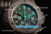 Hublot Big Bang Swiss Valjoux 7750 Automatic Movement PVD Case with Black Dial and Green Markers