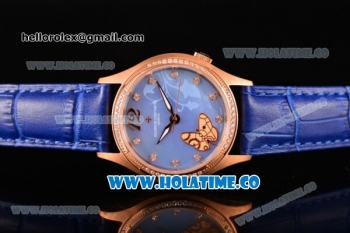 Vacheron Constantin Metiers d'Art Swiss ETA 2824 Automatic Rose Gold Case with Blue MOP Dial and Diamonds Bezel