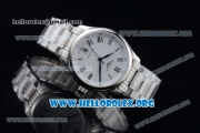 Longines Master Swiss ETA 2824 Automatic Steel Case with White Dial and Steel Bracelet (AAAF)