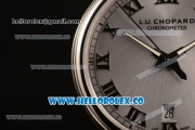 Chopard L.U.C 1937 Miyota 9015 Automatic Steel Case with Gray Dial and Black Leather Strap (AAAF)