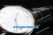 Breguet Classique Japanese Miyota 9015 Automatic Movement Steel White Dial and Roman Numeral Markers Leather Strap (FF)